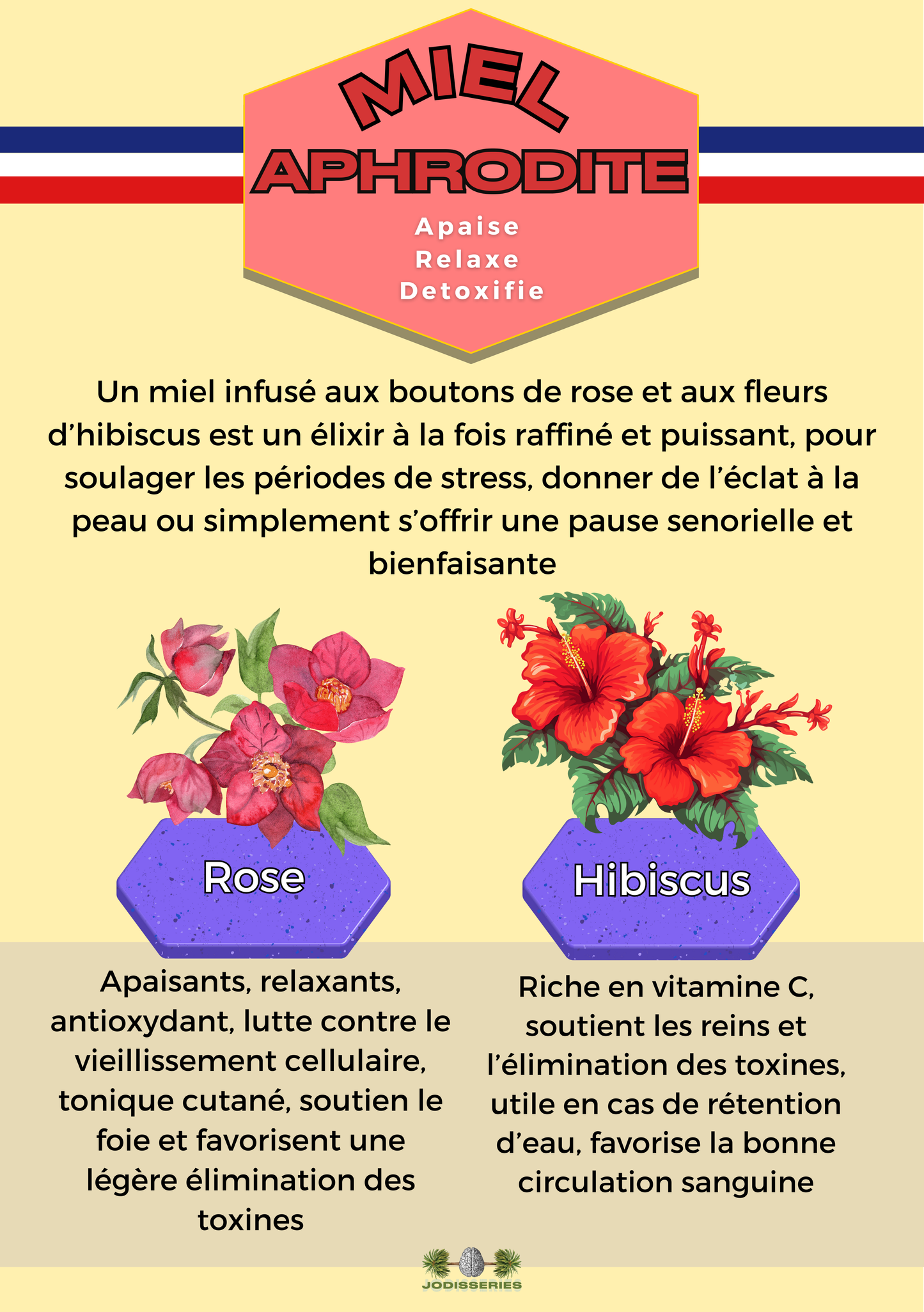 Miel Français Rose & Hibiscus - Plaisir et détente