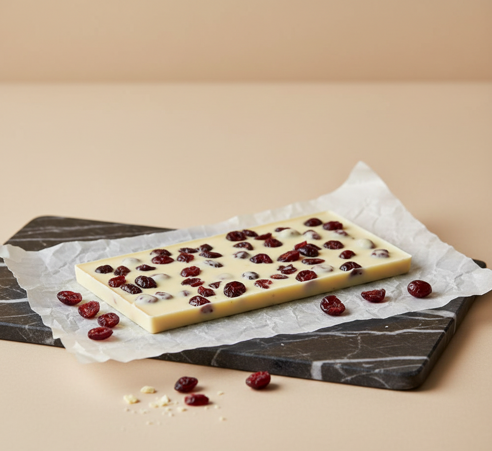 Kraanbere : Tablette de Chocolat blanc au CBD - Cranberry
