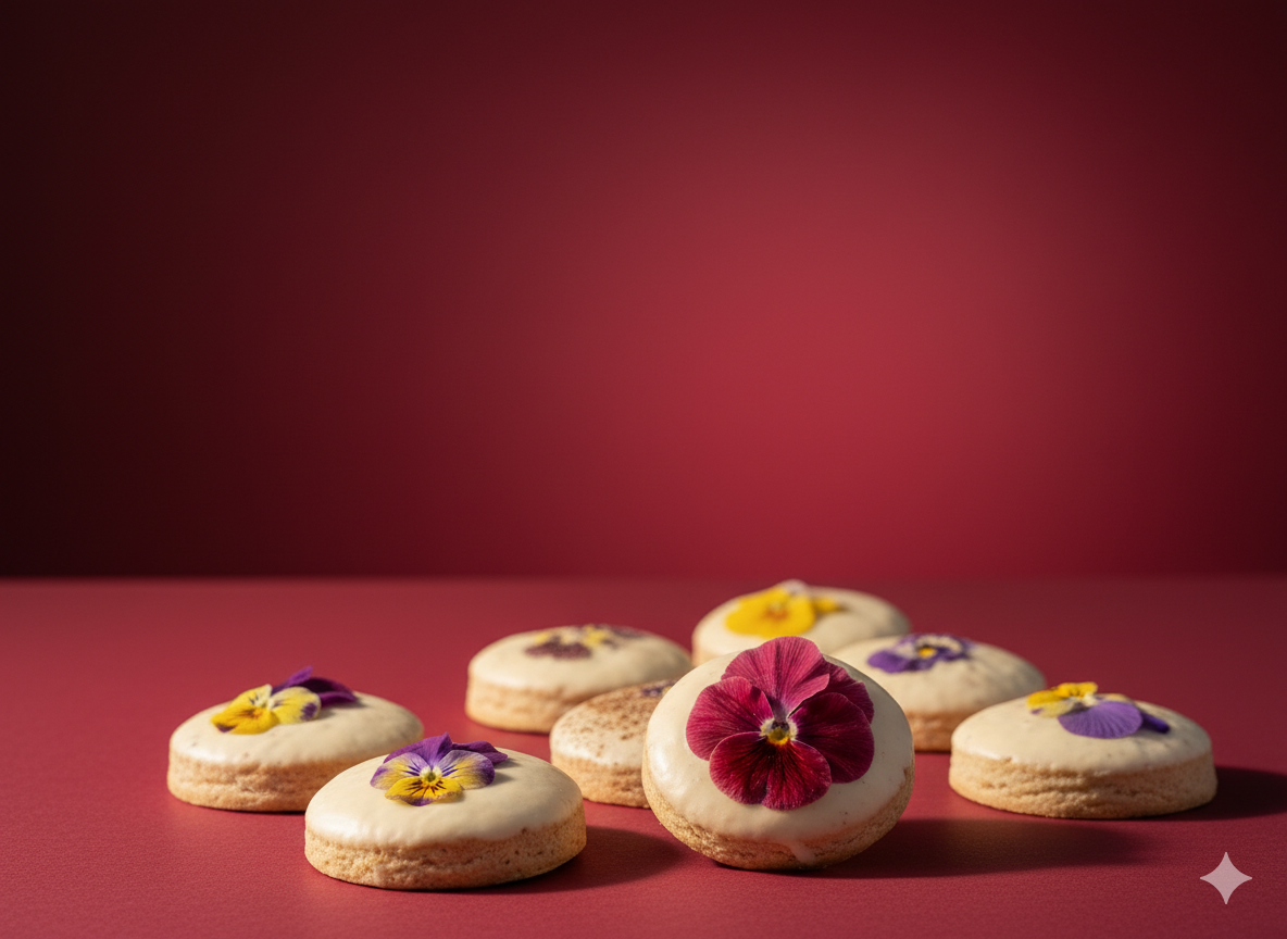 10 sablés fleuris au chocolat blanc
