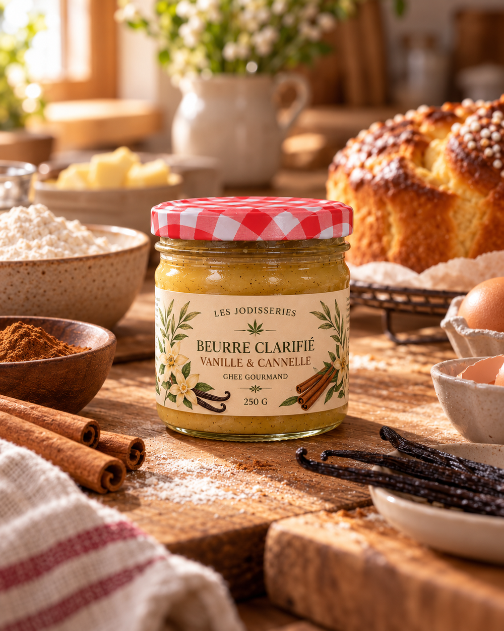 Les Jodisseries - Beurre clarifié Vanille & Cannelle, pot 250 g