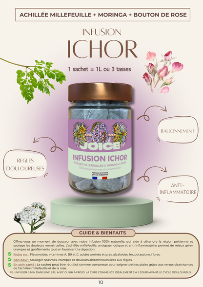 Tisane qui soulage l'endométriose et les règles douloureuses - JOICE - Infusion d'Ichor