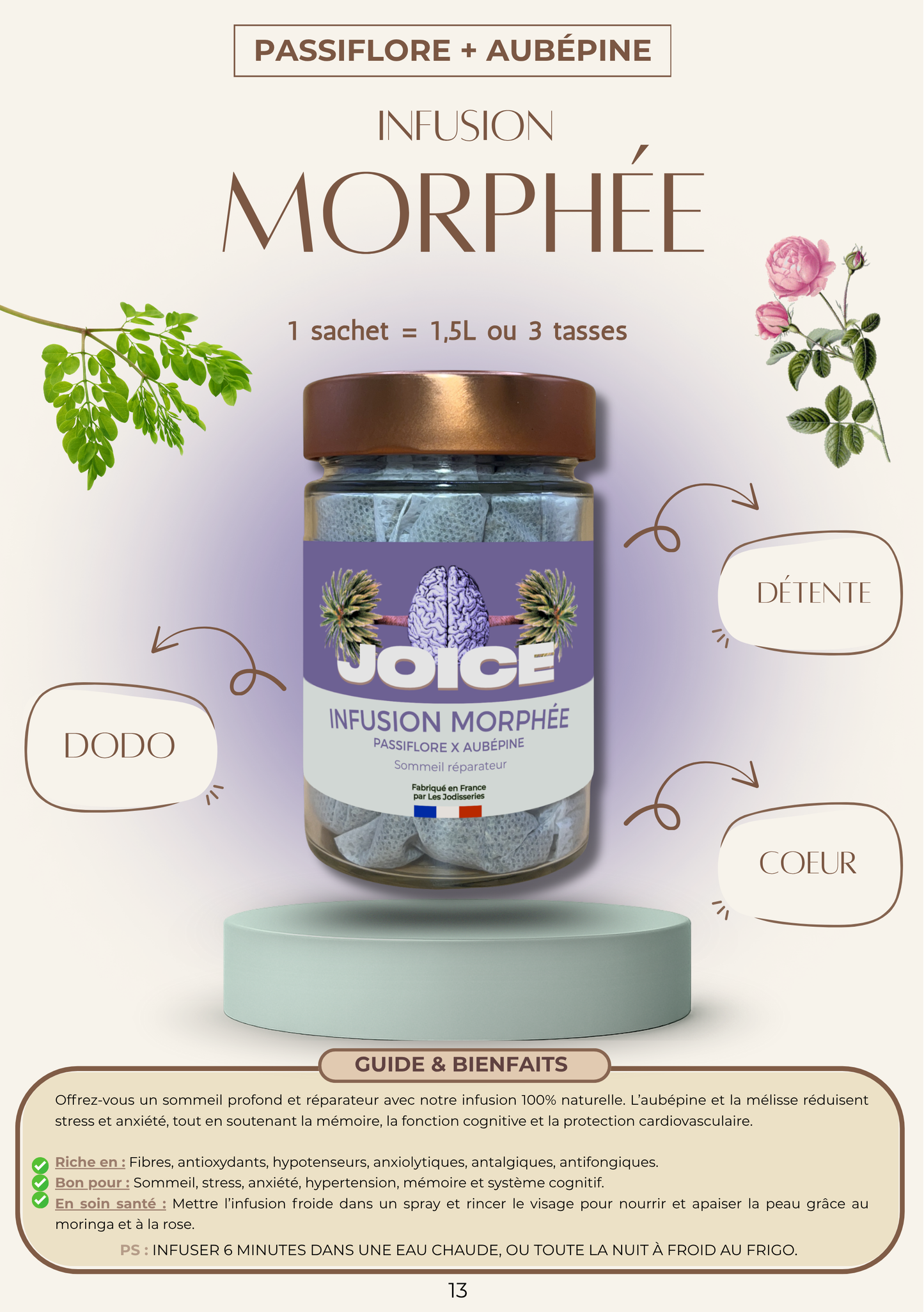Infusion Morphée - Tisane pour l'endormissement - en sachet