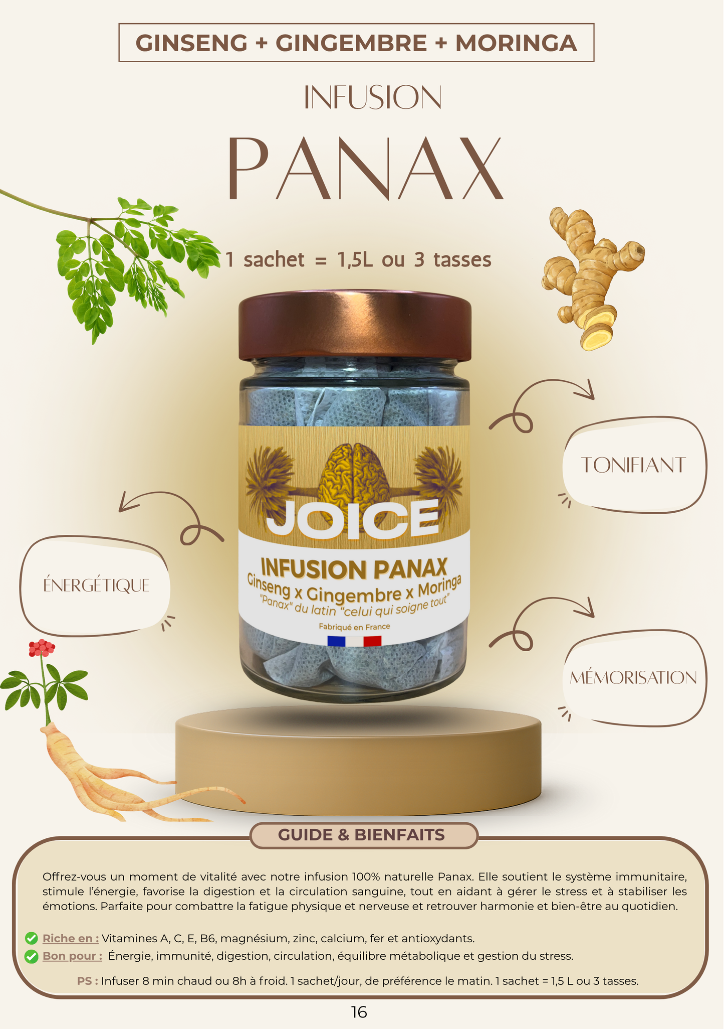 JOICE - Infusion Panax - Energie
