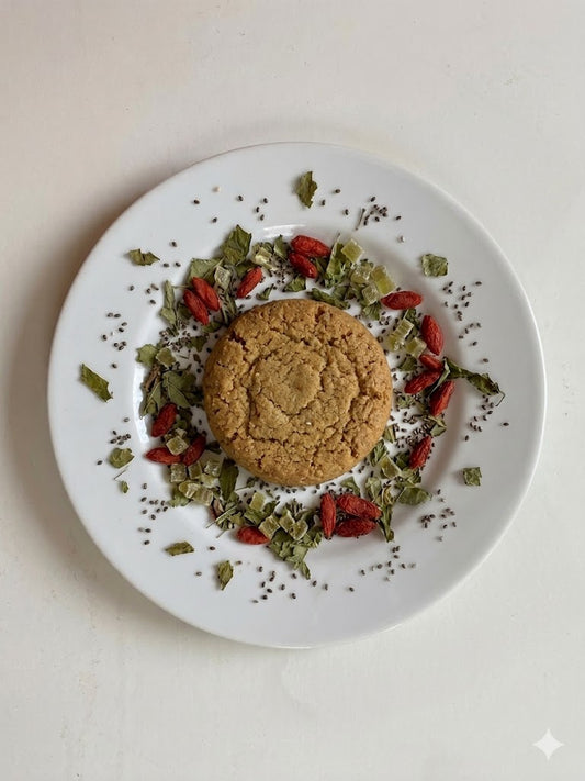 Délice de Carna - Cookie beurre à l'angélique  - Baie de goji x graine de chia