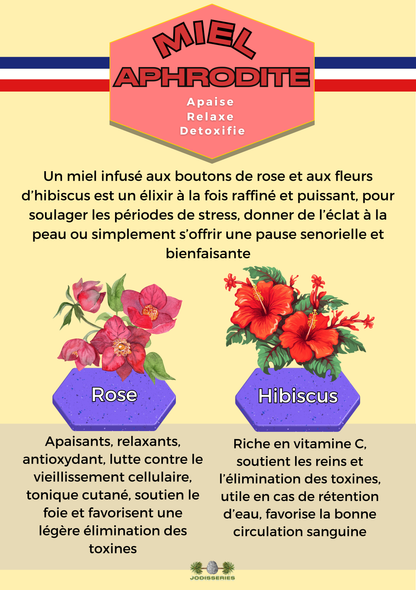 Miel Français Rose & Hibiscus - Plaisir et détente