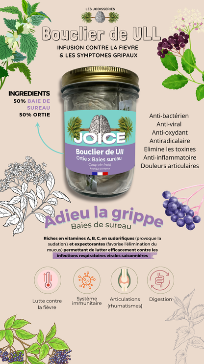 JOICE - Bouclier de Ull -  Grippe & coups de froid - Ortie & Baies de sureaux