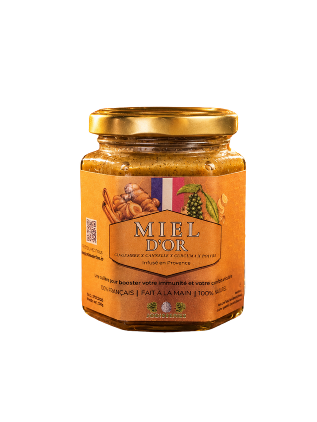 Miel d’Or Français - Curcurma - Cannelle - Gingembre - Poivre