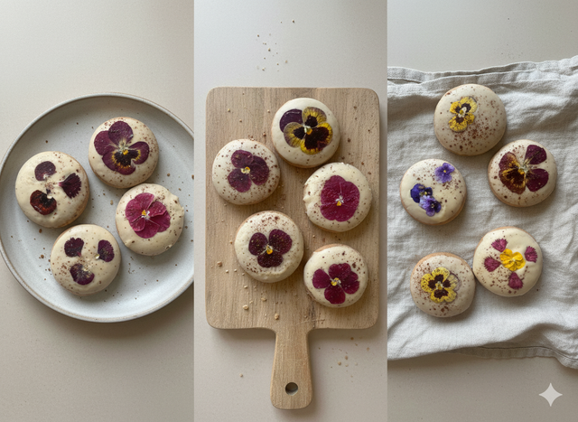 10 sablés fleuris au chocolat blanc
