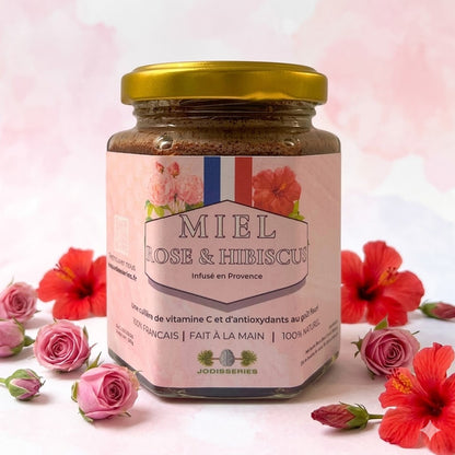 Miel Français Rose & Hibiscus - Plaisir et détente