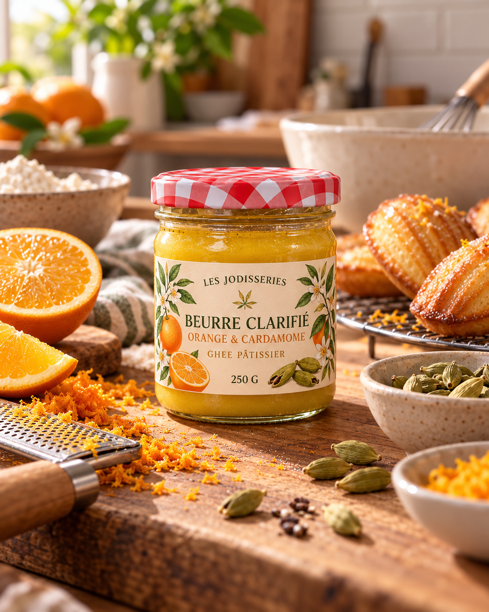 Les Jodisseries - Beurre clarifié Orange & Cardamome, pot 250 g