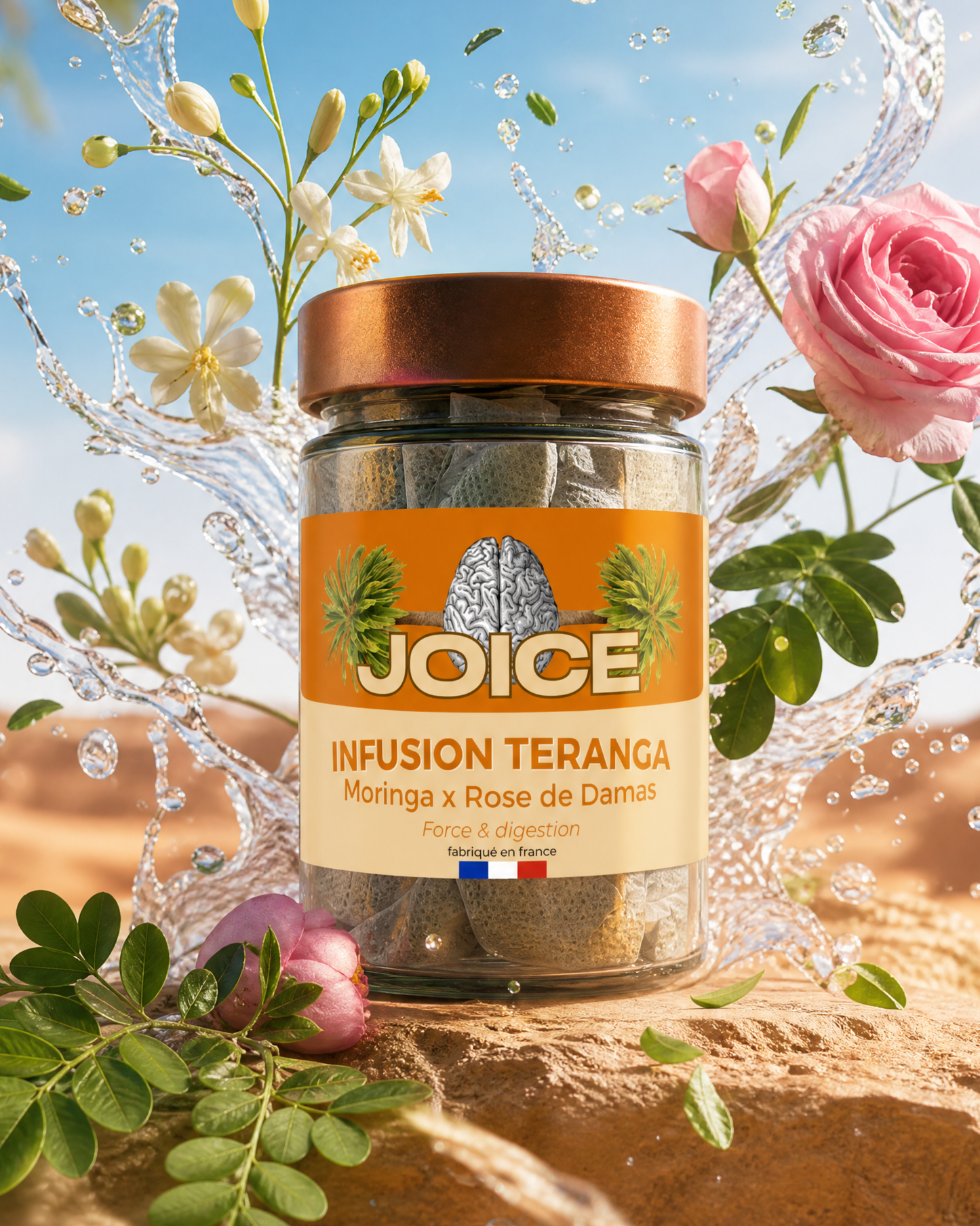 Tisane Moringa et Rose - Antioxydant & Tonus
