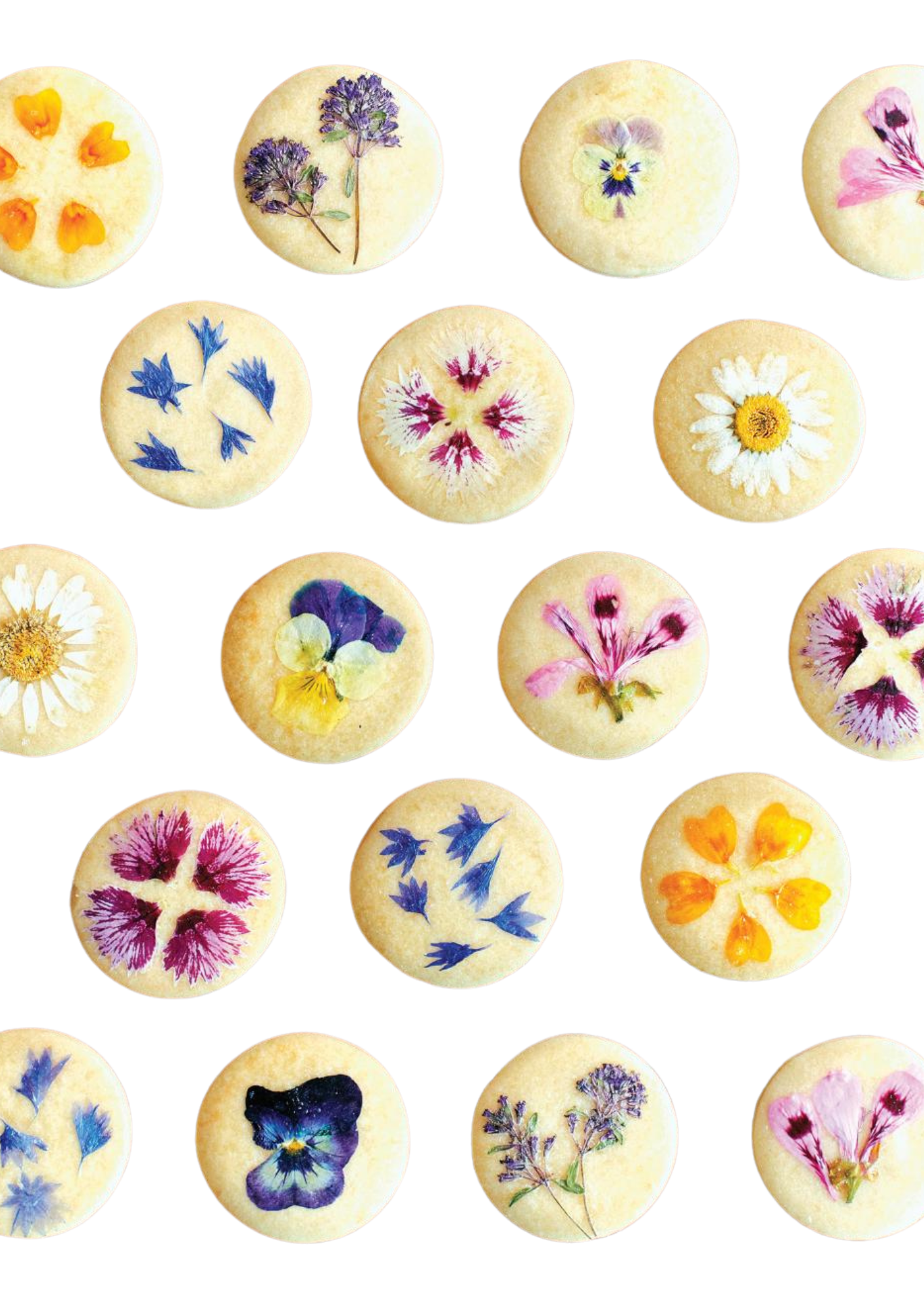 Assortiment de 10 sablés fleuris